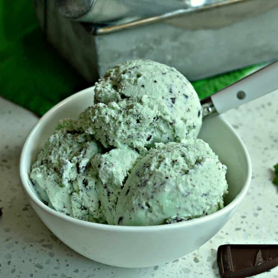 Easy Homemade Mint Chocolate Chip Ice Cream in 30 Mins